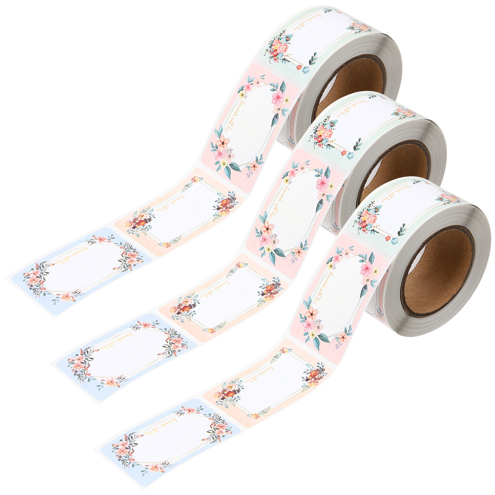 Food Storage Labels - 3 Gulung Stiker Label Nama Polos,