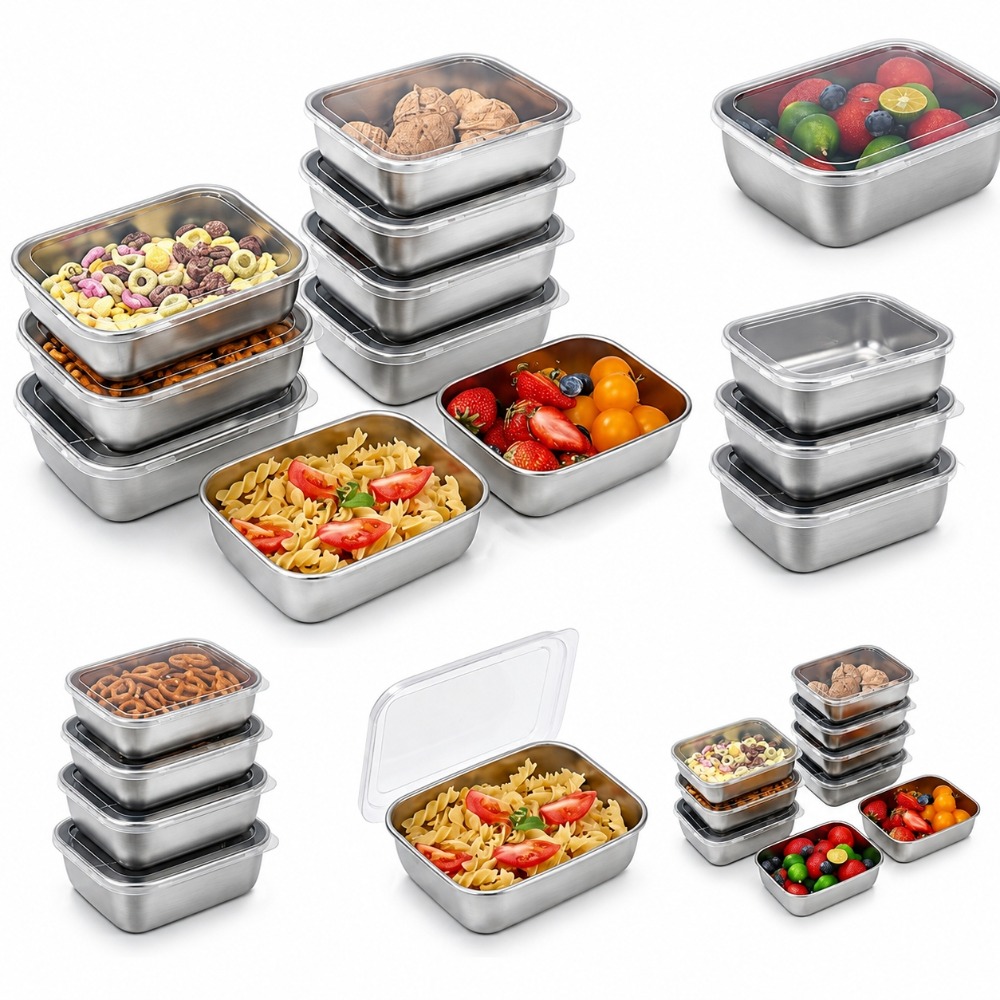 Food Storage Meals - 6PCS Wadah Penyimpanan Makanan Stainless Steel
