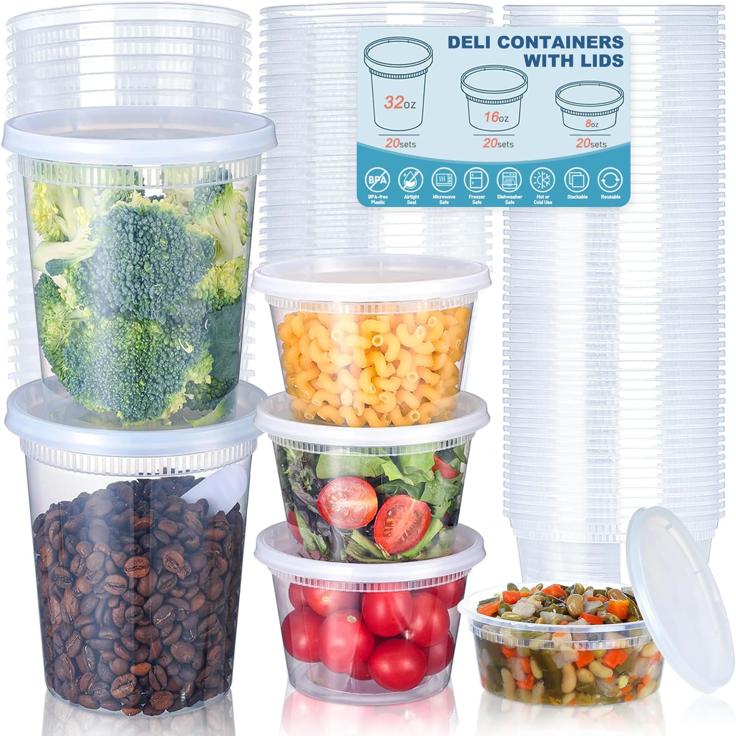 Food Storage Meals - 24 buah wadah penyimpanan makanan Deli